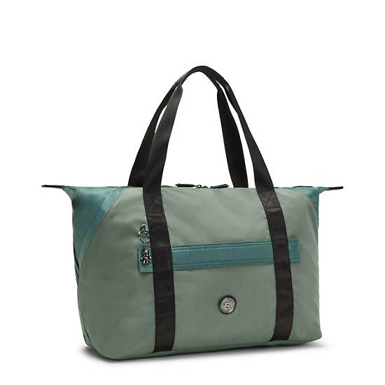 Kipling Art Medium Classic Tote Bags Fern Green Mix | CA 1762RV